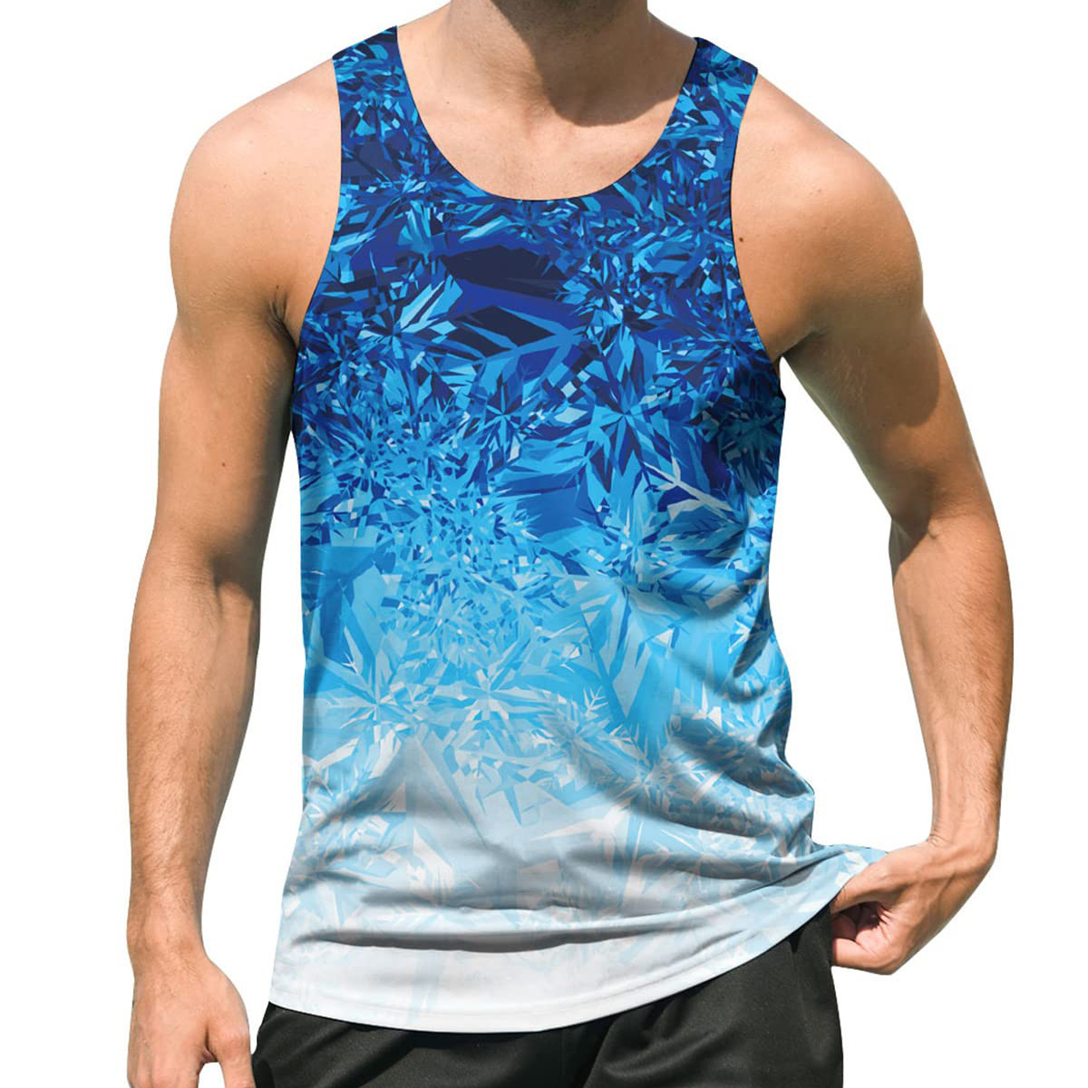 Wholesale price gym fitness wear tank top running training wear men cotton polyester high quality tank tops