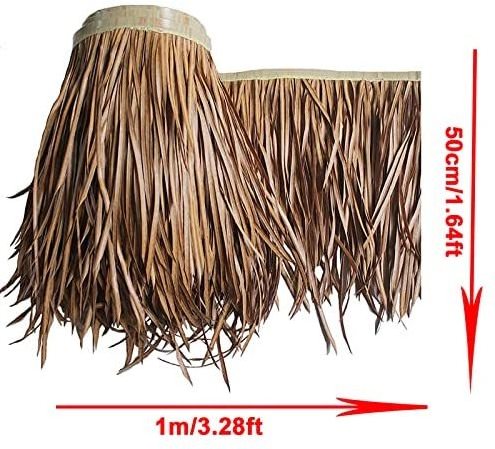 Plastic simulation thatch tile Cover Mini Bar Roof Artificial Mexican Palm Thatch Runner,Straw Roof For Tiki Bar Garden Patio Ga