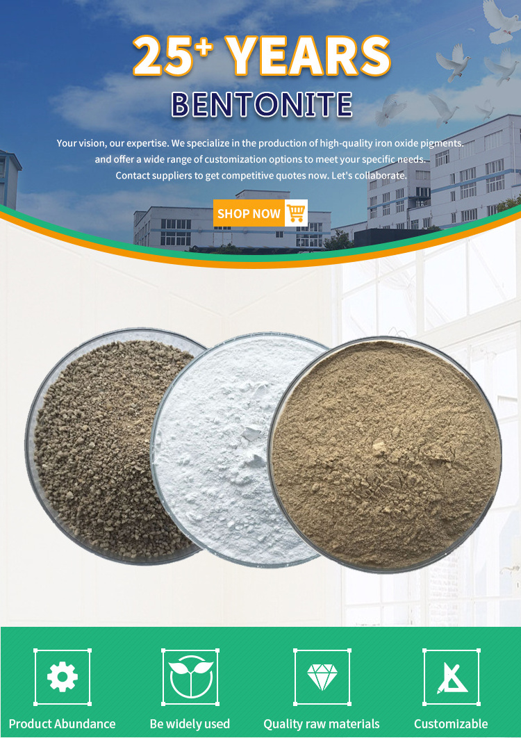 Bentonite Sodium bentonite for concrete coating feed filler Calcium bentonite for drilling and casting