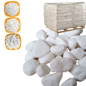 Natural decoration white cobblestone garden small white stone aquarium decorated pebbles