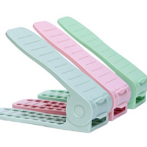 Adjustable Space Saver Shoe Slots,Plastic Storage Double Shoes Rack