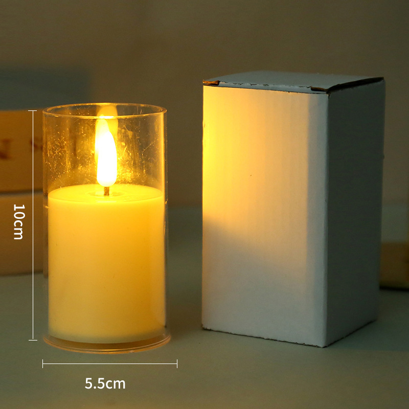 Flameless Soy Wax Candles Operated Votive Candles LED Tea Light 3d Real Flame Candles with Warm White Light