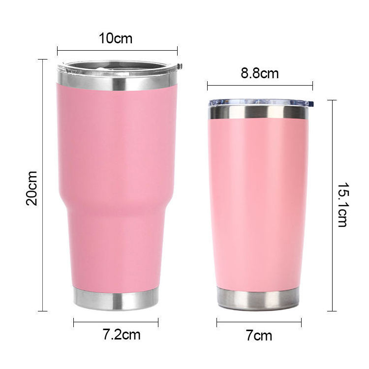 Popular 30oz Stainless Steel Tumbler with Metal Straw Custom Color and Logo Cups 30OZ coated Vacuum Tumbler