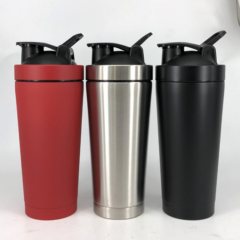 Factory Direct Supply 25oz Bottle Shaker  Stainless Steel Double Wall Protein Vacuum Shaker