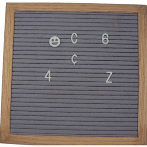 New Design Felt  Letter Board 10*10 Inch Changeable Letter Board With Oak Frame 340 Letters