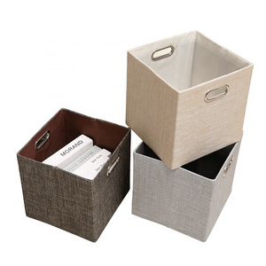 Fabric Foldable Home storage organizer cube Bin storage drawers Foldable Nonwoven Storage collapsible  Box