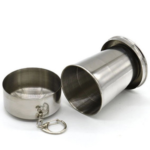 240ml Telescopic Collapsible Stainless Steel Coffee Cup, Travel Camping Portable Sports Mug