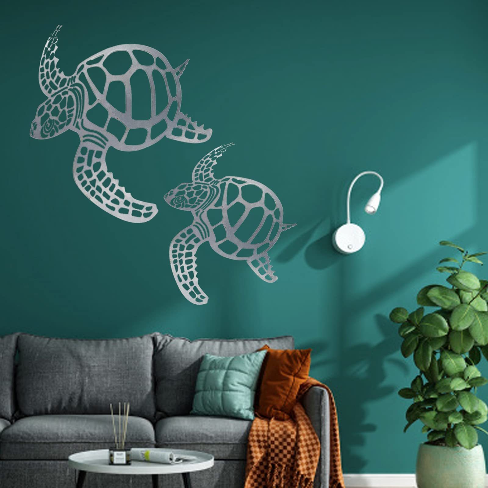 Iron Art Home Bedroom Living Room Metal Handicraft Wall Hanging Wholesale Modern Minimalist Turtle Pendant