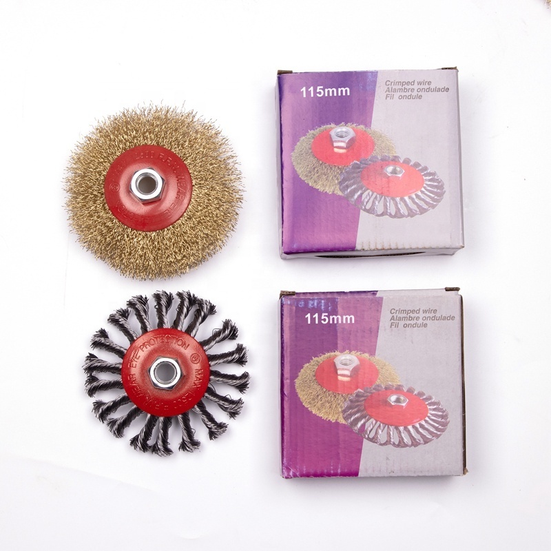 steel wheel type curved copper wire brush ship grinding rust removal polishing steel wheel industrial cleaning brush