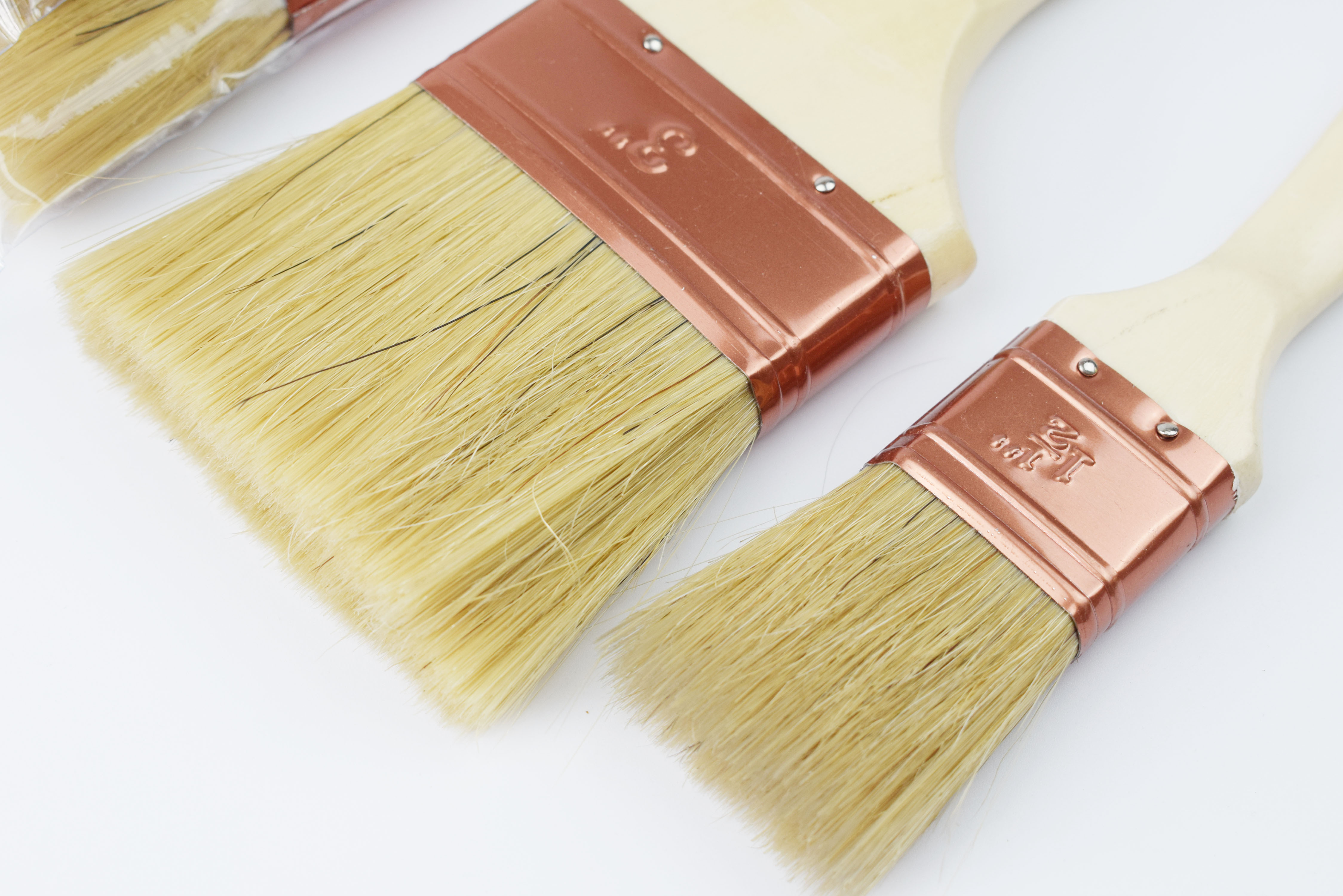 2024  White Bristle Paint Brush With Wooden Handle Manufacturer In Brush Painting wall painting tools