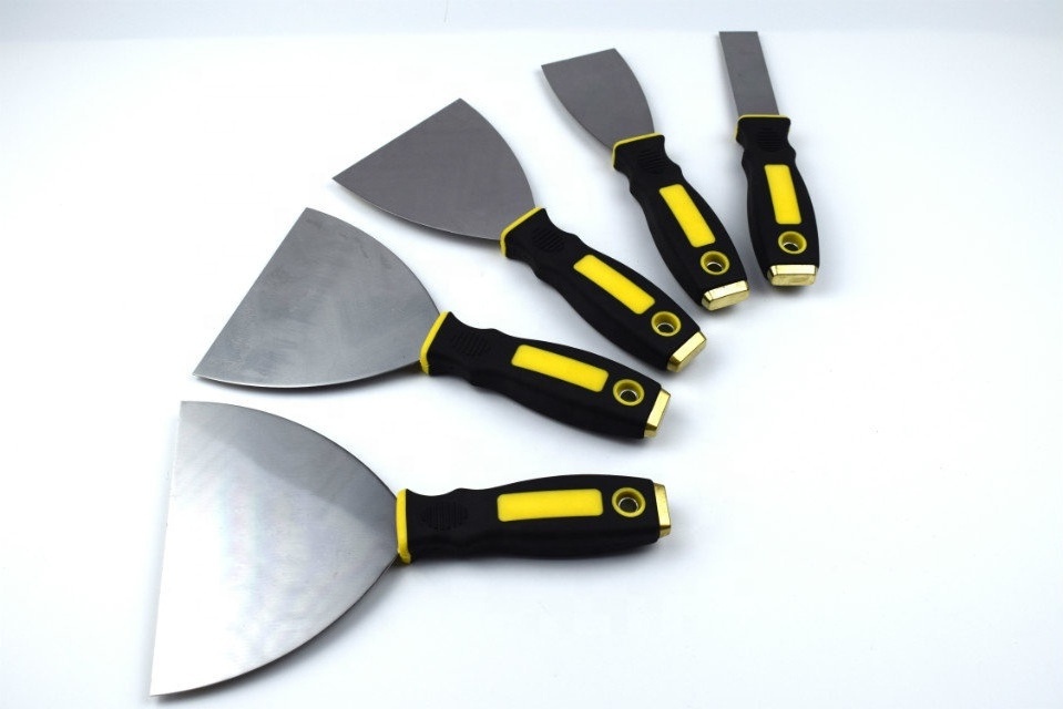 Hot Sales Stainless Steel Blade Putty Knife Manufacturer In Brush with plastic handle