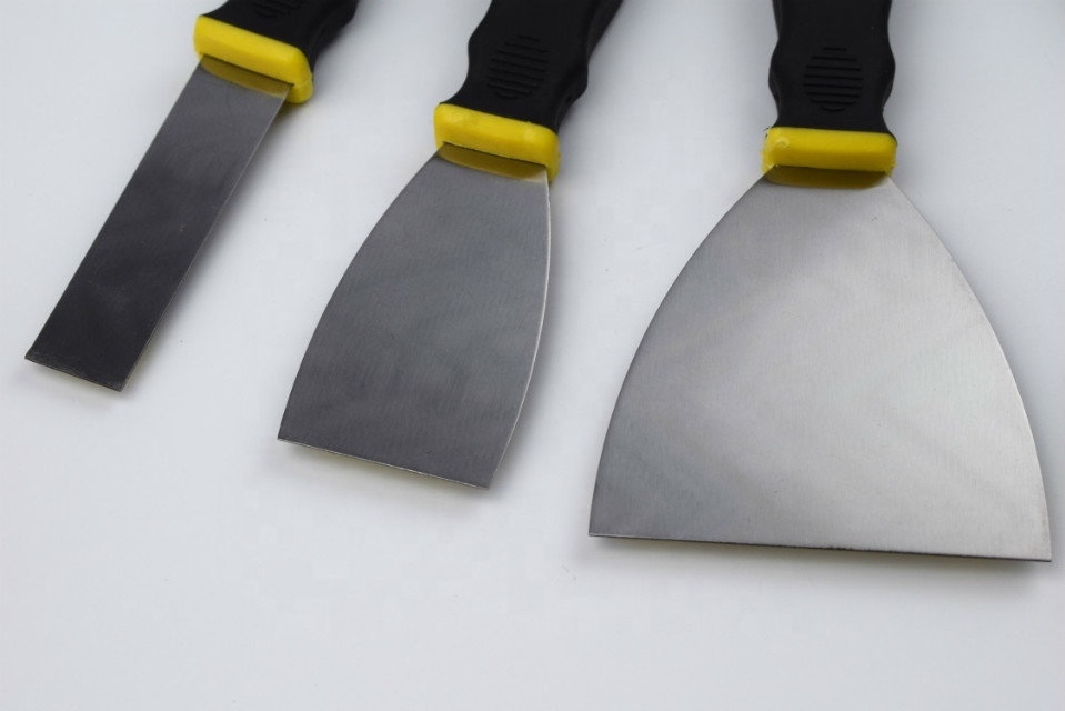 Hot Sales Stainless Steel Blade Putty Knife Manufacturer In Brush with plastic handle