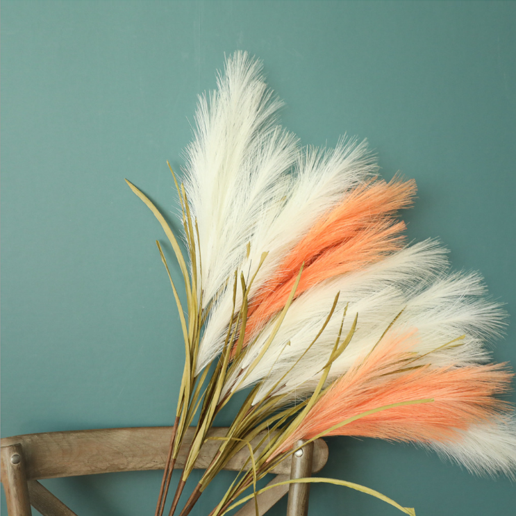 Wholesale Shop Home Hotel Decorative bulrush Flowers Reed Bulrush Faux Pampas Grass Artificial Pampas Grass