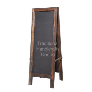 Wd Black Board Medium Rustic Wood Double Sided A Frame Free Standing Chalkboard Sandwich Board Chalk Board