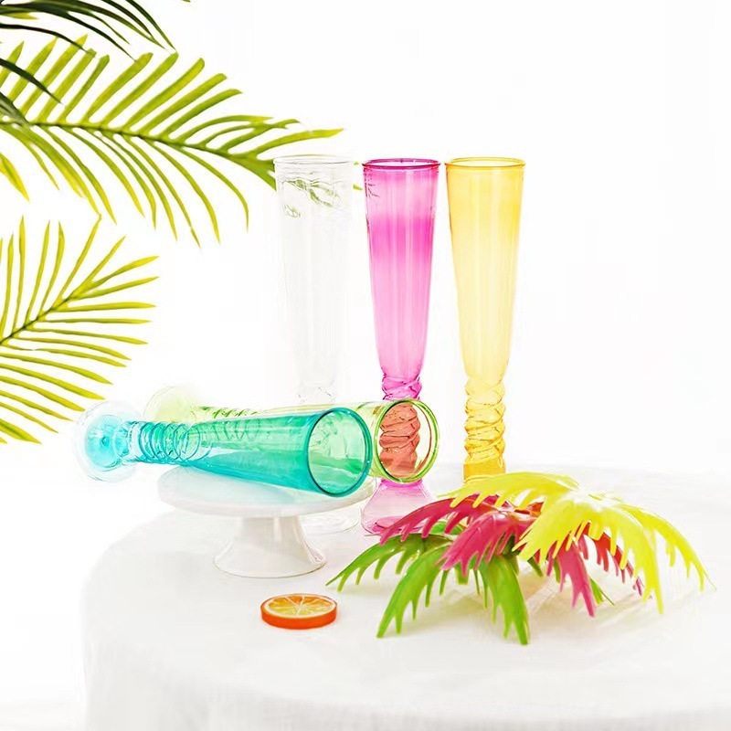 Beer Ice Novelty Beer Long Neck Bottle Glasses Plastic Slush Yard Cup Modern Cups & Saucers Plastic Yard Glass with Strap 900ml