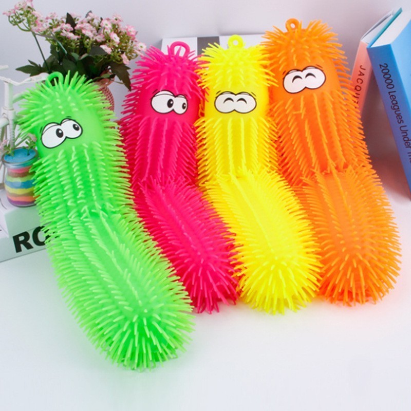 50CM Large Luminescent Caterpillar Manufacturer Cartoon Release Decompression Flash Caterpillar Children Adults Toy Wholesale