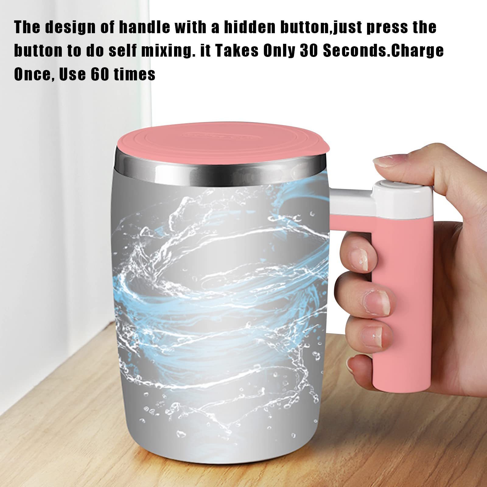 Self Stirring Mug Tea Electric Auto Mixing Cup Magnetic Sublimation Stainless Steel Coffee Cup For Office