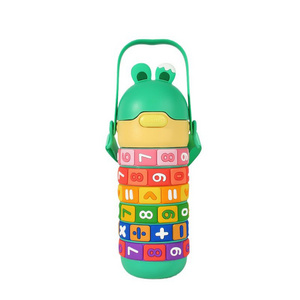 Children's Smart Fun ArithmeticThermal Insulation Bottle With Straw Stainless Steel Cute Portable Water Bottle