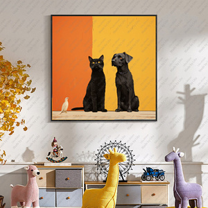 High Quality Prints Modern Wall Art Canvas For Living Room Lovely Dog Pictures Decor Qute Animal Forest Painting