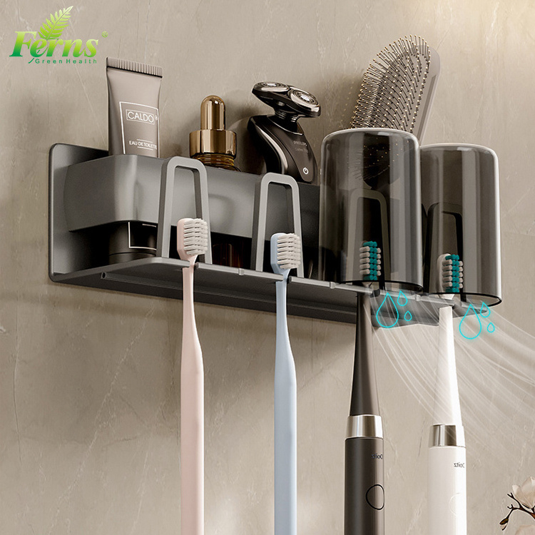 Ferns High Quality 304 Rust-proof Stainless Steel Toothpaste Wall Holder for Bathroom