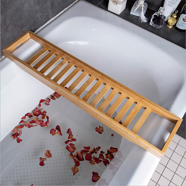 Bath Tray Bamboo Bathtub Tray Rack Caddy Shower Bathtub Shelf