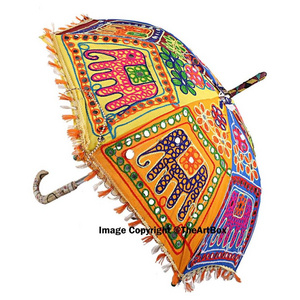 New Arrival Wholesale Indian Vintage Parasol Folding Sun Umbrella For Wedding Decoration