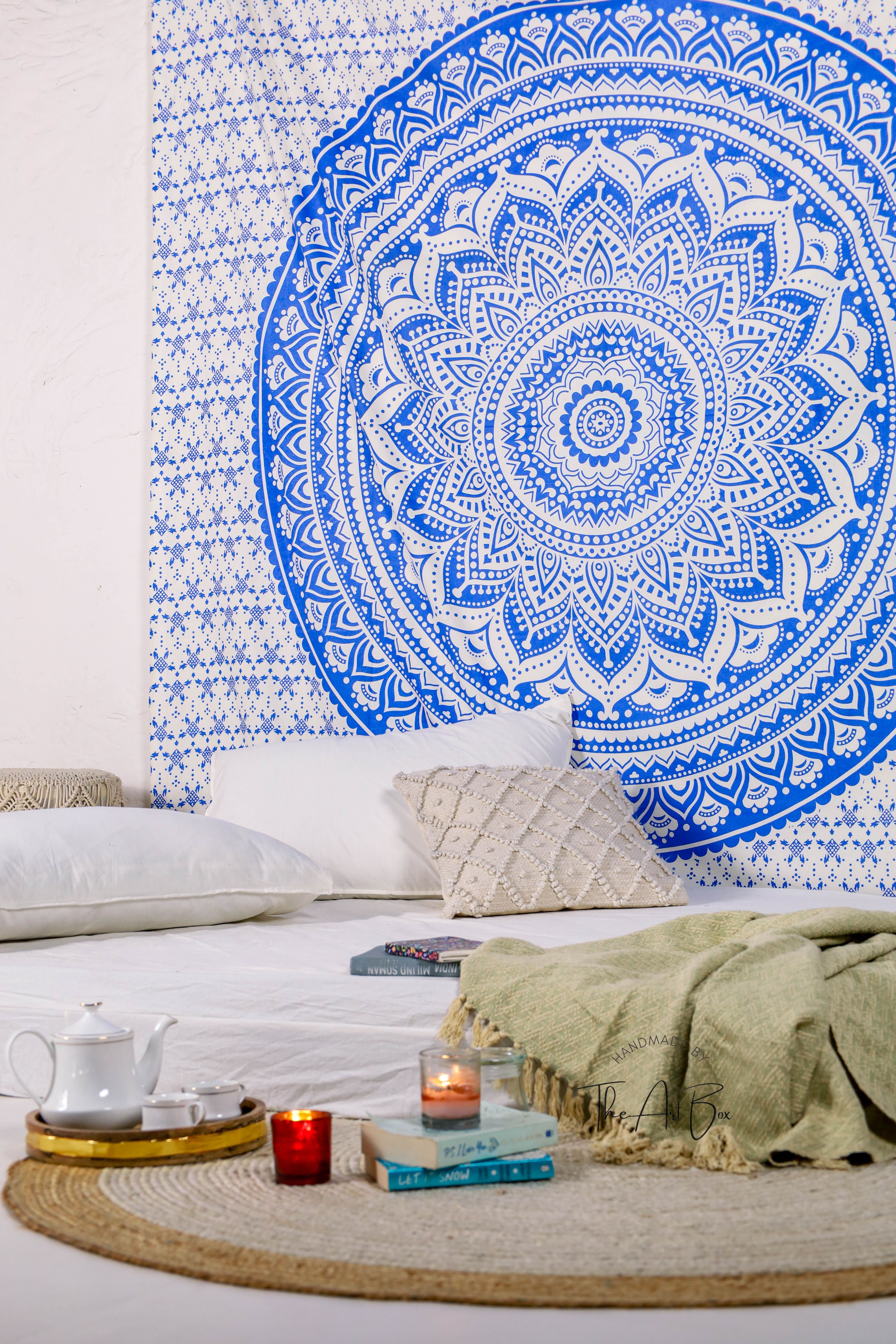 Wall Tapestry For Bedroom Aesthetic Tapestry Hippie Boho Mandala Tapestry Cool Spiritual Trippy