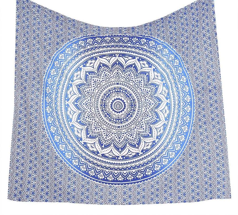 Indian Traditional Mandala Hippie Wall Hanging Cotton Tapestry Hippie Wall Decor Bohemian For Home Decor