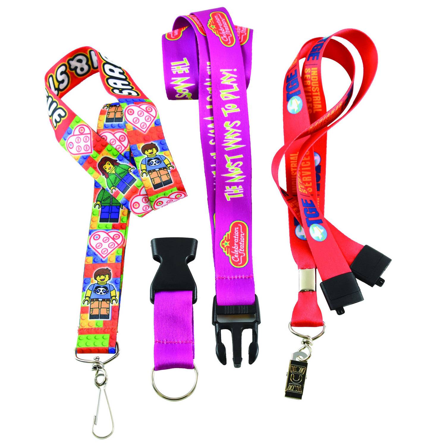 Innovation Promotion Products Lanyards ID Lace Necklace Name Tag Custom Sports Team Clip Buckle