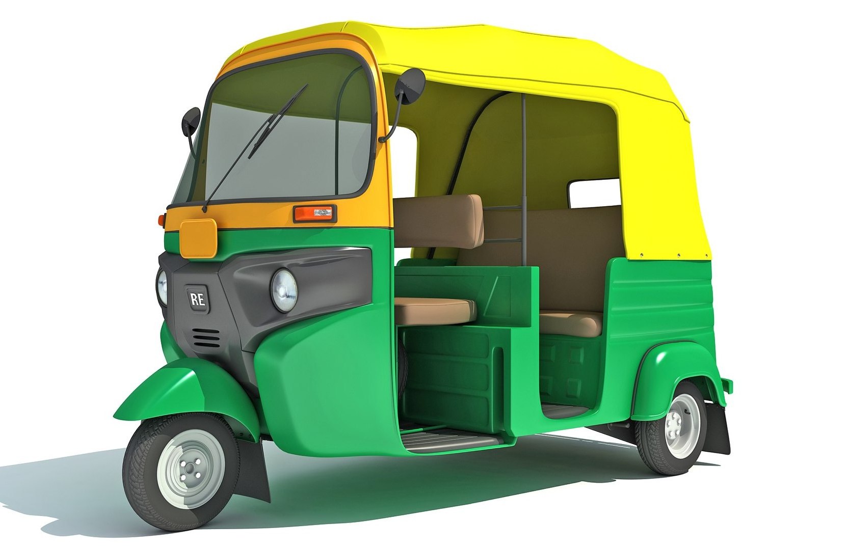 Hot Selling Motorized Three Wheeler Tricycle Taxi Indian Tuk Tuk Cheap Price Auto Rickshaw