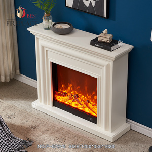 High quality customize solid wooden fire place surround floating mantel electric fireplace