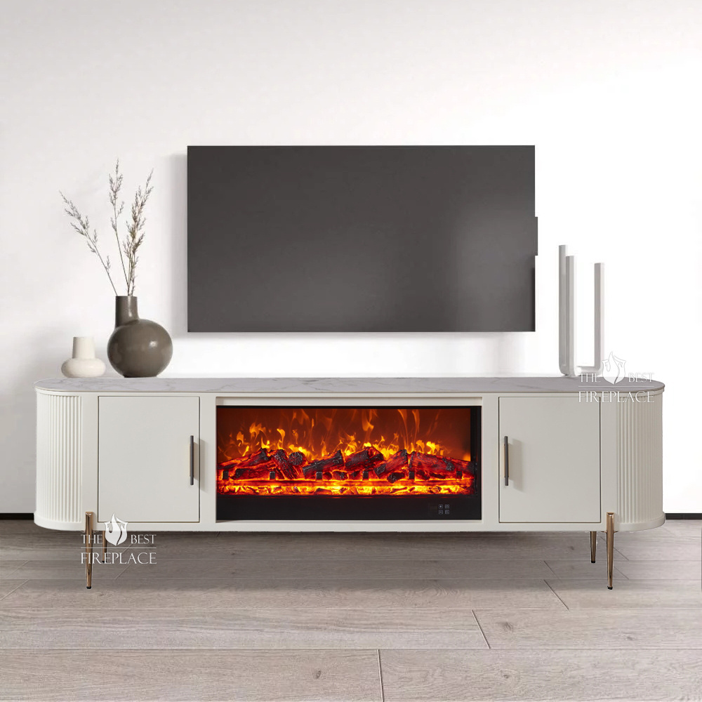 Wholesaler modern electric fireplace tv stand cabinet 85 inches wooden mantel electric fireplace tv stand