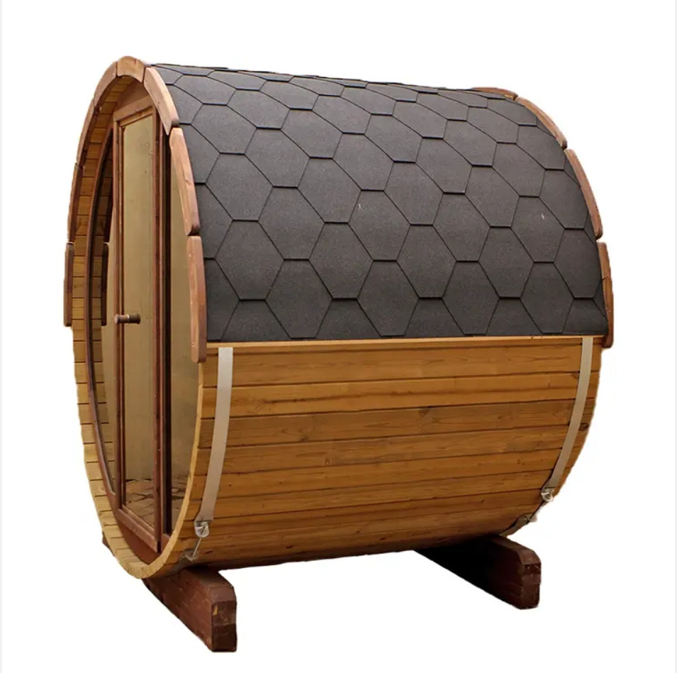 Outdoor Sauna Sweat Steaming Room round Wooden Barrel Rainwater Proof Steam Oven Far Infrared Far Infrared Saunas