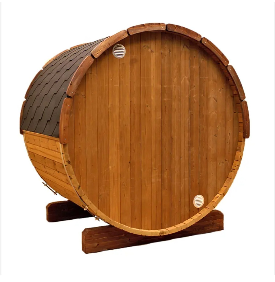 Outdoor Sauna Sweat Steaming Room round Wooden Barrel Rainwater Proof Steam Oven Far Infrared Far Infrared Saunas