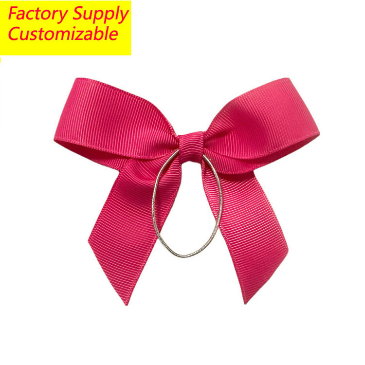 Fabric Ribbon Bow For Perfume Bottle Ready Made Ribbon Bows with elastic Candy plastic bag or paper box decoration ribbon bow