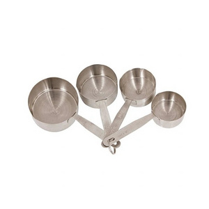 Measuring Spoon Set of 4 pcs with silver Color Set of 4 Measuring Cup and 4 Measuring Spoon stainless steel handle