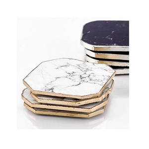 Plate Creative Table Mats Wholesale Sublimation Mug How lite Gold Rainbow White Slate Sets Marble Marble Crystal Coasters Set