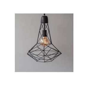 Industrial Plug in Pendant Light Hanging Lamp with Plug in Cord Vintage Metal Cage Pendant Lighting Fixture for home decor