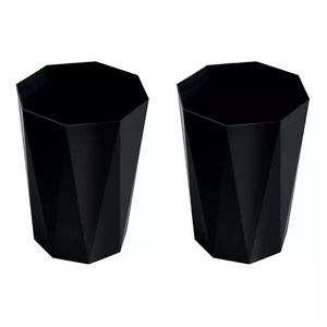 Fancy Black Power Coated Waste Bin Galvanized Recycle Dustbin For Multi Type Place Usable With Customized Size Dustbin