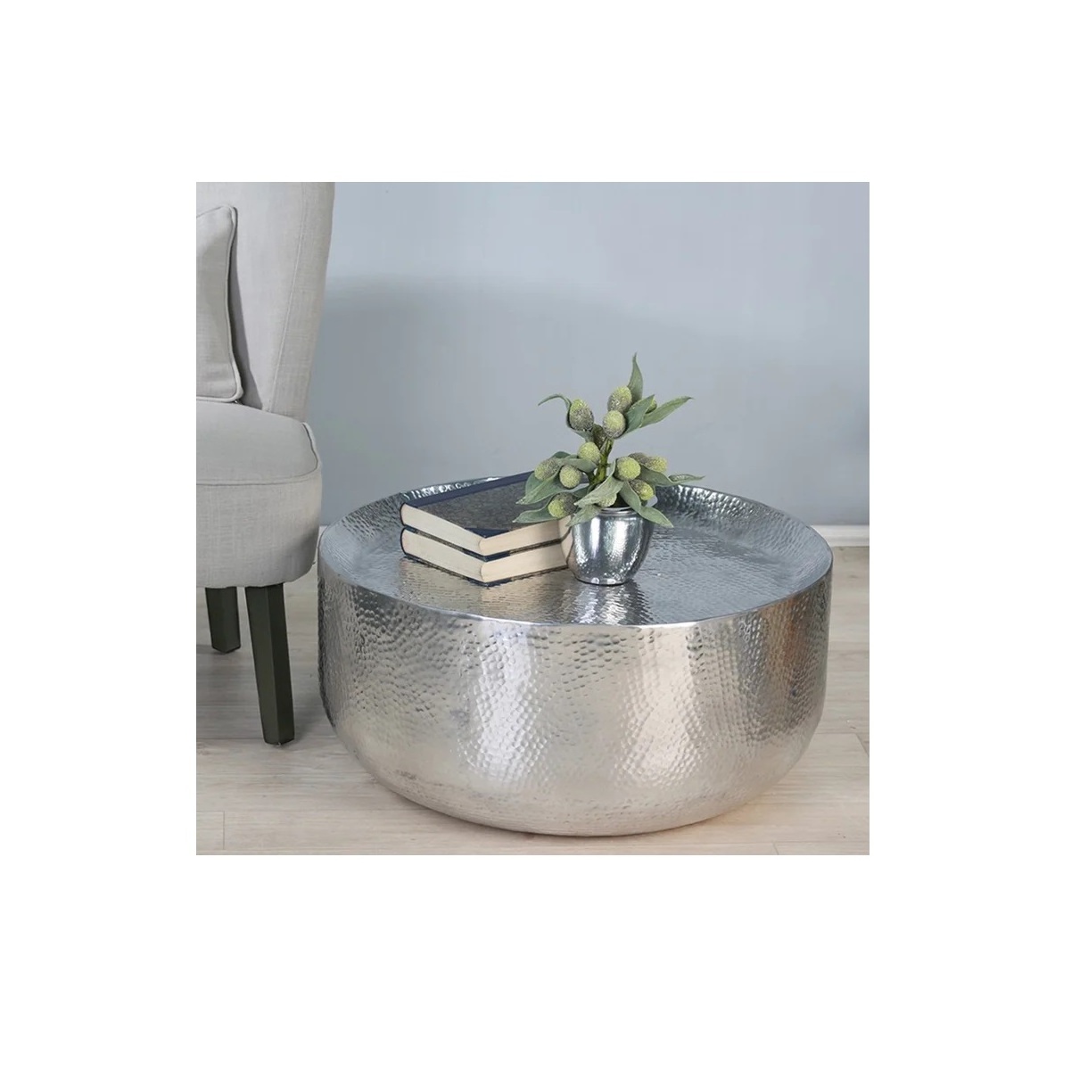 Metal Drum End Tables for home decor furniture for living room and lobby furniture side table Indoor and outdoor use drum table