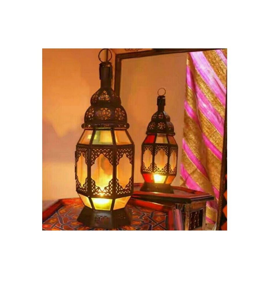 Hot Selling Product Custom Handmade Design Hanging Moroccan Candle Lantern Black Tea Light Votive Wedding Table Centerpiece