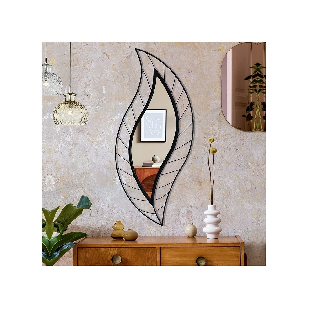 top trending Teardrop Luxury Gold Metal Hanging Mirror Designer Rooms Metal Teardrop Fancy Mirrors designer wall mirror