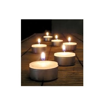 hot sell decorated T-lights candle aluminium T-light candle for table top home, wedding and festival decoration