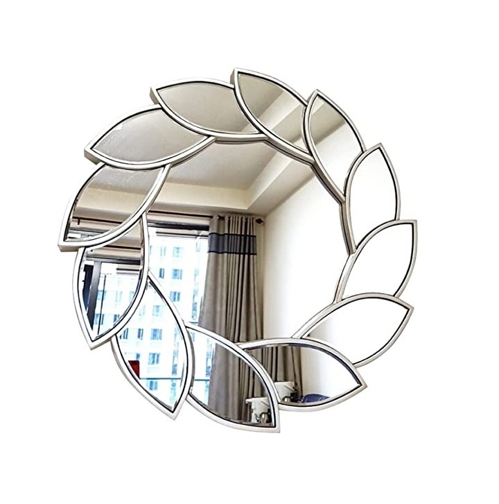 top trending decorative sun flower shape golden mirror gold metal frame decorative wall mirror for living room for home decor