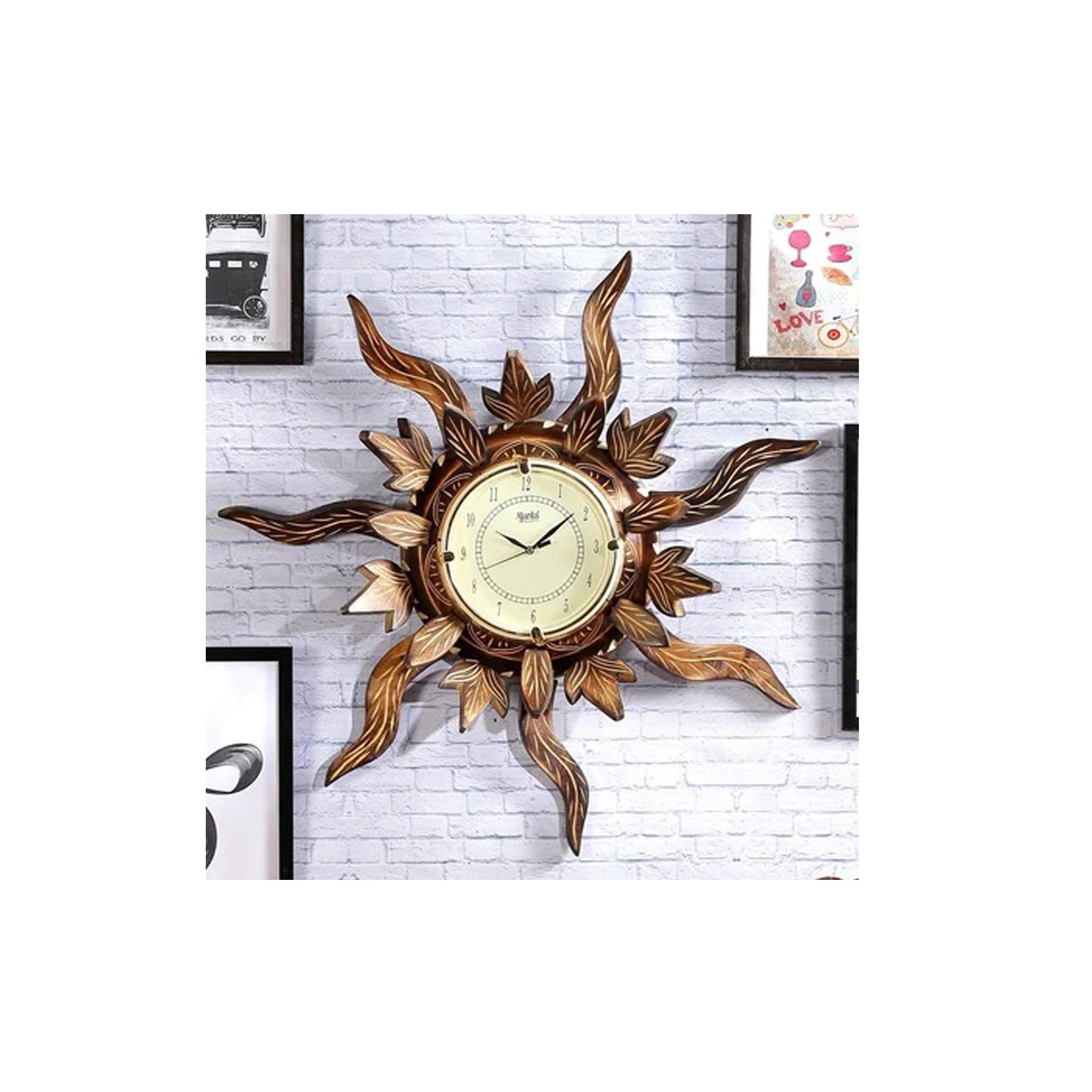 wholesale Wood Wall Watch Clock Interior Living Room Home Decor manufacture in India wooden wall clock for home wall decor