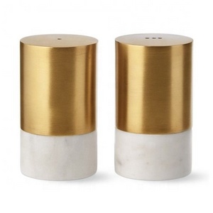 Marble Brass salt and pepper Shaker