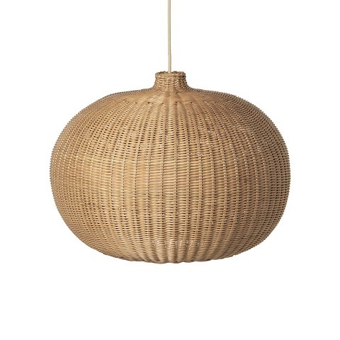 hot selling Creative interior designer bamboo lantern modern hanging ball light rattan decorative shade pendant lamp