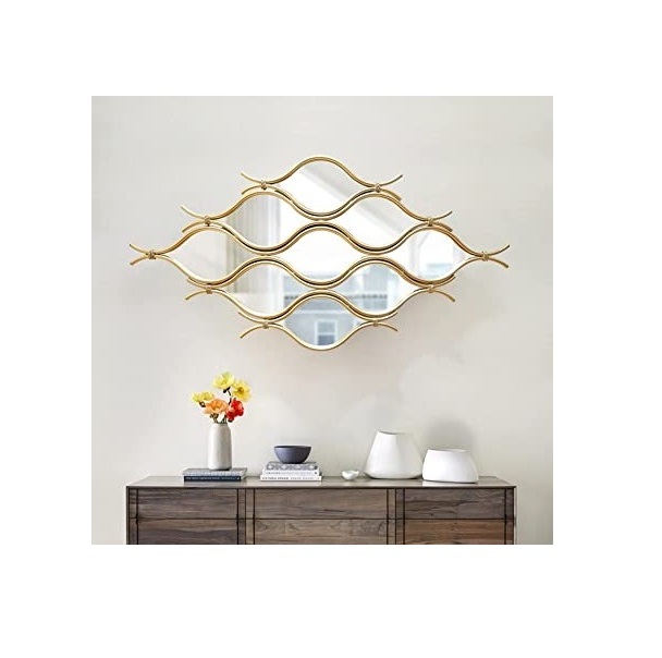 Golden Theme Modern Stylish Metal Wall Mount Living Room Decor Mirrors New Arrivals Round Wall Mirrors Decorative Wall Decor