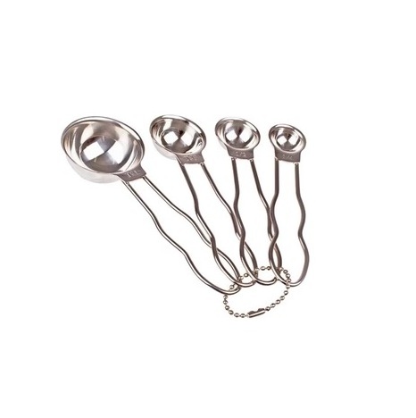 top trending King Measuring Spoon 4 pcs set kitchen metal tool Stainless Steel Oval Measuring Cup Set at wholesale price