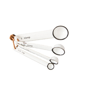 Round Measuring Spoon with wire handle Kitchen metal tool Stainless Steel Oval Measuring Cup Set at wholesale price